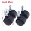 ROLY 4 Bánh Xoay, 1 / 1.5inch Có Phanh Đồ Nội Thất Bánh, Hoạt Động Im Lặng Chống Mài Mòn Chống Sốc Ghế Văn Phòng Bánh Cho Nội Thất Ghế Văn Phòng Vali Xe Đẩy