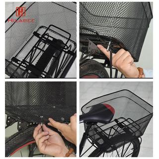 HILABEE Xe Đạp Kim Loại Phía Sau Giỏ Lưới Rộng Tổ Chức Giá Đỡ Hàng Chắc Chắn Để Mua Sắm Và Giải Trí Đi Xe