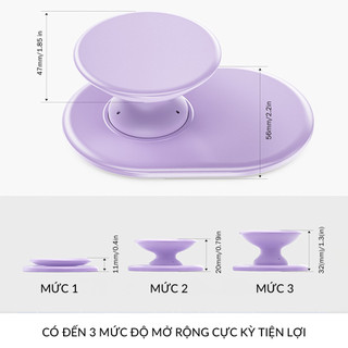 Giá Đỡ Điện Thoại Từ Tính Popkon Puff Siêu Mỏng 6mm Kiêm Vòng Cầm Tay
