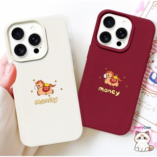 Ốp Lưng Iphone TPU hoa tiết da mềm TẾT ngựa money 7/8/plus/x/xs/11/12/13/14/15/16/pro/max/promax