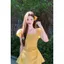 Áo sơ mi ngắn tay rỗng cổ vuông phong cách Pháp dành cho nữ Mùa hè Phong cách mới Phong cách nhẹ nhàng Slim-fit Slimmer Look xếp li sang trọng hàng đầu