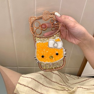 17promax Ốp Lưng Sang Trọng 3D Bling Hello Kitty Cho iphone 17 16 15 14 13 Pro Max 16promax 17pro 16pro 15pro 14pro Vỏ Điện Thoại Full Kim Cương Giả & Lấp Lánh Vỏ Bảo Vệ Chống Sốc