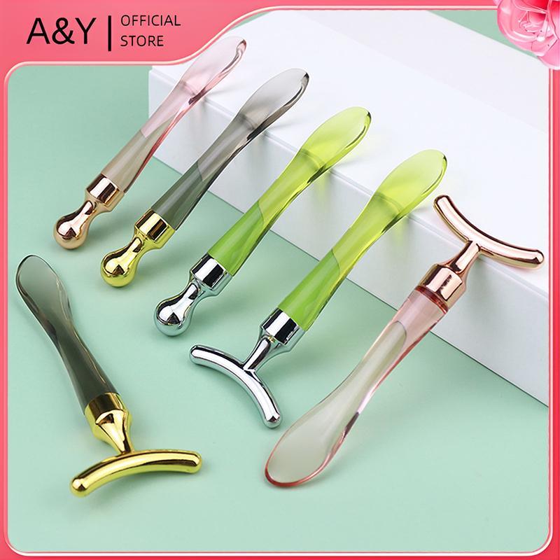 A & Y Kim Loại Đuôi Cá Massage Mặt Sti Chống Nhăn Kem Mắt Applicator Mặt nạ Trộn Thìa Muỗng Mắt Massage Beauty Bar Facial Ca.