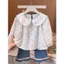 Bé Gái Quần Áo Mùa Thu Cotton Nguyên Chất Áo Sơ Mi Dài Tay Áo Sơ Mi Mặc Ngoài Bé Gái Hoạt Hình Thời Trang In Hình Áo Trẻ Em Lót