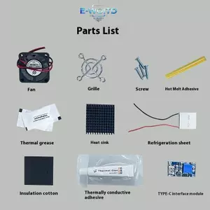 E-WOITD 1 Bộ 40 * 40MM Bán Dẫn Làm Lạnh Chip SR-01 5V DIY Nhiệt Điện Làm Mát Peltier Elemente Module E-WOITD
