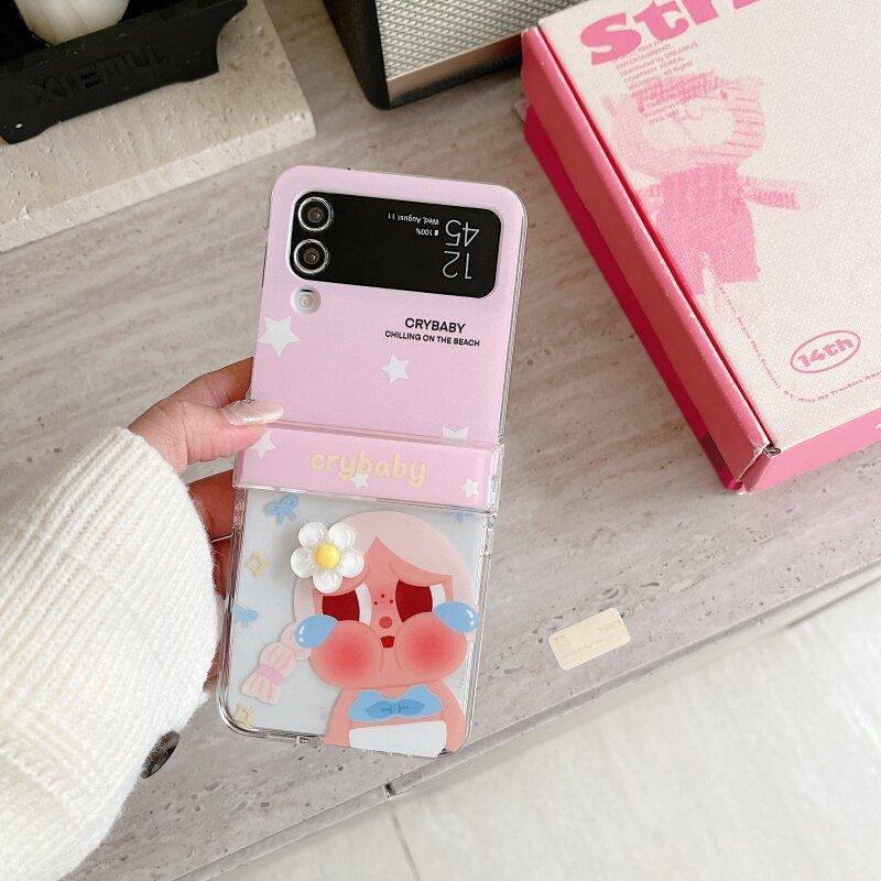Thích Hợp Cho Samsung Galaxy ZFlip7 zflip6 Big Face Crying Baby Phone Case Dây Gấp Vỏ Cứng Cho Z Flip 7 6 5 4 3 5G N3 Flip MixFlip 2 Vỏ Bảo Vệ
