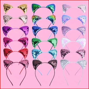 SY Sequin Cân Mèo Kitty Dễ Thương Băng Đô Cho Bé Gái Mũ Đội Đầu Phụ Kiện Tóc Đạo Cụ Ảnh Sinh Nhật Trang Trí Tiệc Sống Fascis