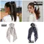 IFASIN Chấm Bi Voan Scrunchies, Dây Buộc Tóc Co Giãn Thông Thường Phong Cách Dễ Thương, Quà Tặng Thiết Kế Nơ Thanh Lịch Dây Buộc Tóc Nữ Mặc Hàng Ngày