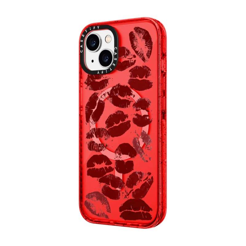 CASECASE X Lip print Cam / Đỏ / Perri Purple Candy Collection Màu Sắc Trong Suốt Cứng Từ Hút Tác Động Dành Cho Apple IPhone 13 14 15 16 17Pro Max Plus Có Hộp