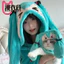 Đảm Bảo Chính Hãng Hai Chiều Hatsune Miku Hàng Hóa Áo Khoác Có Mũ Trùm Đầu Văn Phòng Cao Cấp Ấm Áp Điều Hòa Không Khí Chăn Khăn Choàng Điều Hòa Không Khí