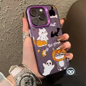 Ốp Điện Thoại Mèo Ma Dễ Thương Halloween Cho Redmi 15 15C 14R 14C 13 13R 13C 12C 12R 11A 10 9 Prime Power 10C 9A 9C 9i 9T 8 Pro Vỏ Phim Hoạt Hình Bảo Vệ Chó Mặt Sau Chống Sốc