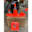 Nón giao thông xếp 45cm vải Oxford phản quang có đế nặng Rút gọn, Có đèn phát sáng, An toàn ban đêm, Cọc tiêu hình chóp