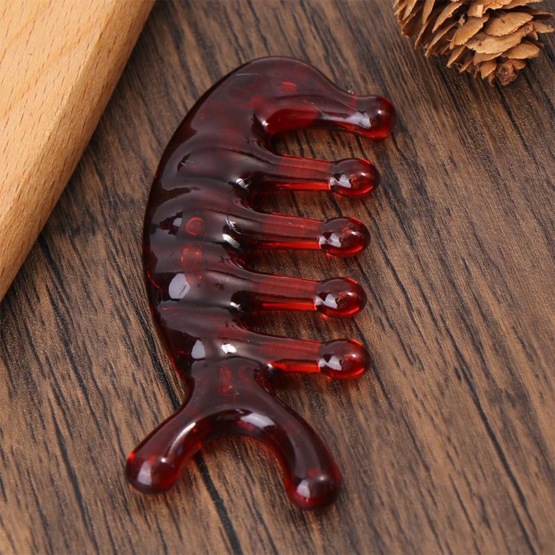 [Keepcheer] 5 Răng Kinh Tuyến Lược Massage Răng Rộng Da Đầu Acupoint Di Động Đàn Áp Lược Mới