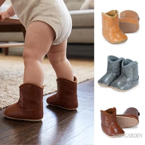 Bé Gái Bé Trai Mùa Đông Booties Thời Trang Chống Trơn Trượt Đế Mềm Móc Và Vòng Giày Đi Bộ Ấm Áp Dễ Thương