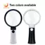 Kính lúp có đèn cầm tay 30X 10X với 12 đèn LED Kính lúp cỡ lớn có đèn LED Lúp đọc sách màu trắng