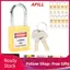 Apill Bộ khóa Tagout Lockout 10 Bộ 38mm Nylon PA Steel Lock Out Tag Khóa móc có chìa khóa cho năng lượng hóa học (Vàng)