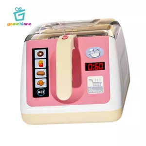 Đồ chơi gamchiano Nồi chiên sâu cho trẻ em, Dụng cụ nhà bếp, Phụ kiện giáo dục có nhạc và đèn, Bộ đầu bếp giả vờ cho trẻ 3-5 tuổi và