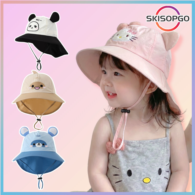 【SKISOPGO】Mũ Trẻ Em Mùa Xuân Thu Mỏng Phong Cách Che Nắng,Mũ nón holiday cho bé,Nhanh Khô Mũ Nam Nữ