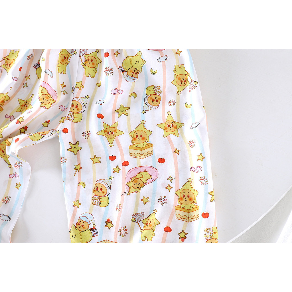 Bé Trai Bé Gái Mùa Hè Quần Muỗi Cotton Lụa Mỏng Hoạt Hình Bloomers 80-130 Size XTE8