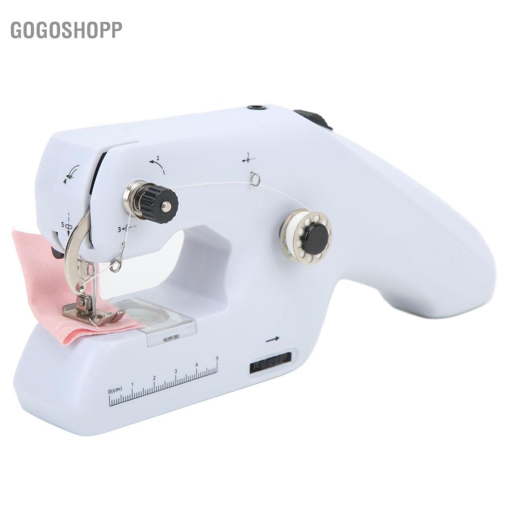 Gogoshopp Máy may mini chạy điện cầm tay gogoshopp HEEPDD Thiết kế đường kép với kéo Cuộn chỉ để sửa nhanh các dự án DIY cho người mới bắt đầu