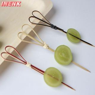 INENK Que xiên, Tre 100 Cái / túi Que tăm, tăm trang trí Cocktail thân thiện với môi trường chất lượng cao