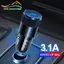 USB Power Delivery Bộ sạc xe hơi 66W Cổng kép USB A + USB C Sạc nhanh 3.0
