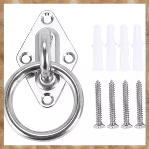 Móc gắn 80Mmx50Mm cho tường hoặc trần có vòng tròn bằng thép không gỉ - Giá đỡ / Giá đỡ cho máy tập Sling, Võng, Yoga trên không, Mái hiên