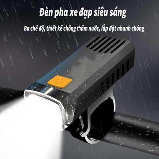 Đèn pha xe đạp LED, có thể sạc lại, chống nước cấp độ sống, có 3 chế độ, có thể điều chỉnh cho mọi loại xe đạp, nhỏ gọn