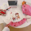Bộ đồ bé gái mùa hè Kẻ sọc dâu tây Quần ngắn tay Bộ đồ hai mảnh 90-120 Size C2BM