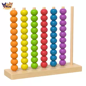 Bộ đồ chơi xếp chồng phân loại màu bằng gỗ Bộ đếm khối xếp chồng nhận dạng màu sắc