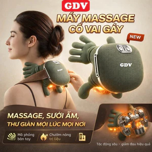 Máy Massage Cổ Vai Gáy GDV Mô Phỏng Bàn Tay Người Kết Hợp Chườm Ấm, Mát Xa Trị Liệu Giảm Đau Mỏi Cơ