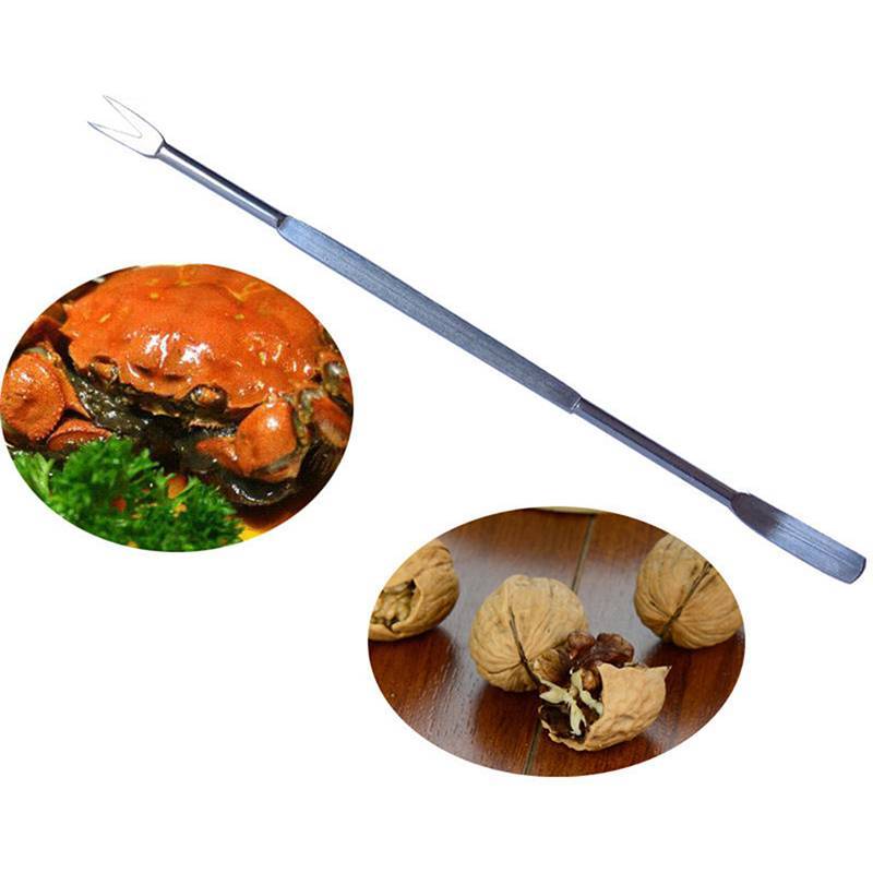 [yuzhoun] 4 Chiếc Thép Không Gỉ Tôm Hùm Cua Kim Quả óc chó Nĩa Trái Cây Dụng Cụ Hải Sản