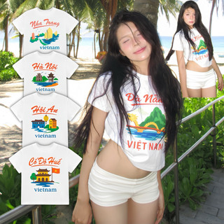 [HOẢ TỐC] Áo Thun Nam Nữ Summer " Địa danh Việt Nam mẫu 2" Du Lịch, Đi Biển cotton 4 chiều 250gsm