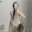 Áo Vest Dệt Kim Ren Cổ Chữ V Phong Cách Phương Tây - Mềm Mại Cho Các Bước Chân