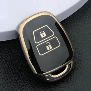 2 Nút Mềm TPU Xe Chìa Khóa Dành Cho Xe Toyota Corolla Fielder Vitz Rav4 MK4 Rav 4 Vỏ Từ Xa Fob Giá Đỡ Móc Khóa Bảo Vệ
