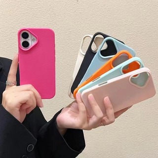 Ốp Điện Thoại Mềm TPU Hạt Vải Lanh Màu Trơn Cho iPhone 17 16 15 14 13 12 11 Pro Max 14 15 Plus Vỏ Chống Sốc