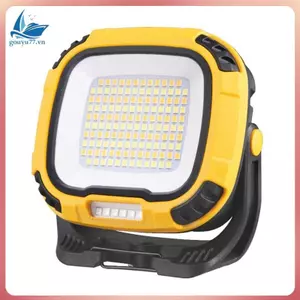 Đèn LED cầm tay có thể sạc lại màu vàng, dùng cho cắm trại và câu cá ngoài trời