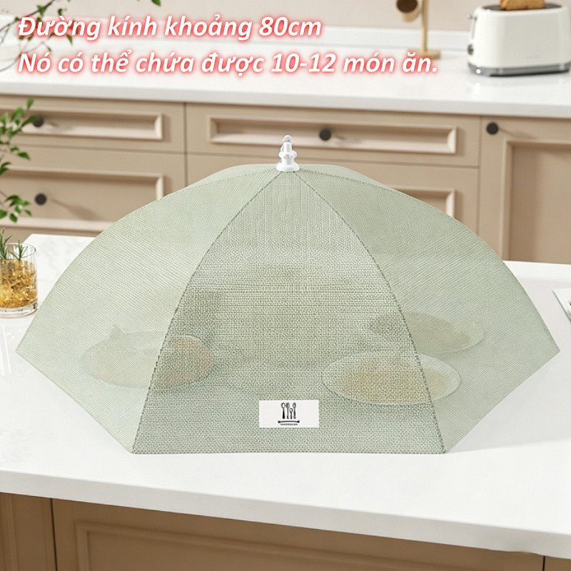 Nắp đậy thức ăn gấp gọn, giặt được, chống côn trùng và nấm mốc, có hình tròn và hình vuông, có thể gấp gọn để cất giữ