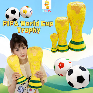 PLUS✨ FIFA World Cup Cúp Bóng Đá Búp Bê Nhồi Bông Móc Khóa, Mô Phỏng Cúp, Quà Tặng Cho Trẻ Em