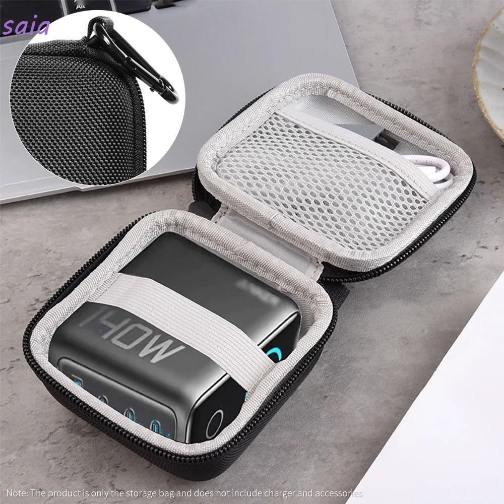 Túi EVA cứng lưu trữ cho bộ sạc Anker 140W, hộp màn hình kỹ thuật số, màu đen