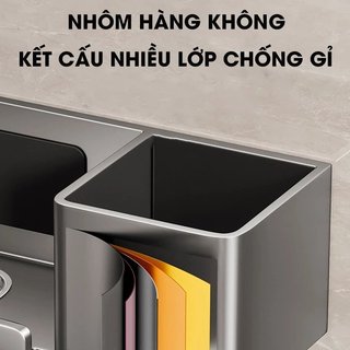 Giá đỡ máy sấy tóc treo tường Giá đỡ phòng tắm bằng nhôm Không cần khoan Móc lưu trữ Kệ chống rỉ sét