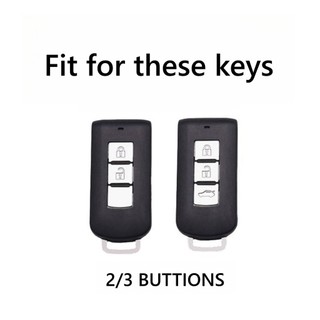 2 / 3 Nút Mềm Tpu Vỏ Fob Giá Đỡ Từ Xa Chìa Khóa Xe Ô Tô Dành Cho Mitsubishi Xpander Outlander ASX Pajero Eclipse Cross Montero