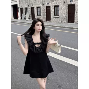 Đầm chữ A không tay cỡ lớn dành cho nữ, phù hợp mùa hè và giúp che bụng