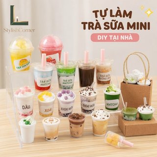 Mini Bong Bóng Trà Đồ Chơi DIY Bộ Cốc Sáng Tạo Trẻ Em Quà Tặng Thủ Công Chơi Trượng Hộp Nhiều Màu Sắc Miếng Dán