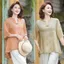 Áo thun nữ tay ngắn Jacquard, phong cách thời trang Trung Quốc, phù hợp mặc mùa hè