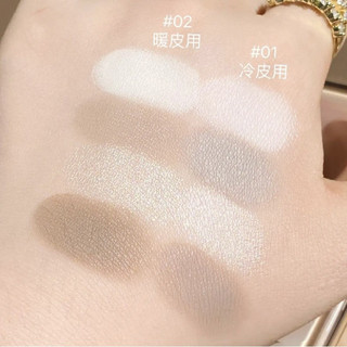 JudydoLL Bảng xếp nếp đa năng có độ bóng cao Hai màu Matte Brightening Ba chiều Colorfast Bột bóng mũi đa chức năng