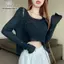 Nhíp Thu Đông Nữ Gợi Cảm Tay Áo Len Dệt Kim Rỗng Tròn
