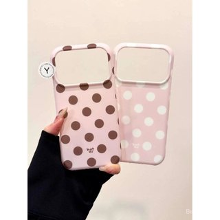 Ốp Điện Thoại Thích Hợp Cho iPhone Girl Màu Hồng Chấm Bi Mềm Thích Hợp Cho iPhone17PROMAX Ốp Điện Thoại 15 Hoạt Hình 16 / 14 / 13 / 12 Niche 11 Vỏ Bảo Vệ ZMH7