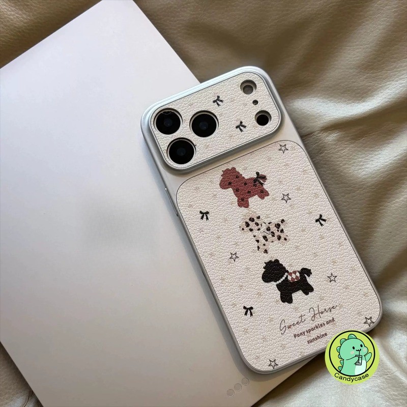 Ốp Điện Thoại Pony Dễ Thương Cho Xiaomi 17 Pro Max 15 15T 14 14T 13 13T 12 Ultra 12T 12S 12X Mi 11i 11X 11 Lite Pro 5G 4G Da PU Hoạt Hình Nơ Chấm Bi Ins Phong Cách 3D Vỏ Mềm
