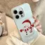 Red Scarf Snowman cho trường hợp iPhone 17pro iPhone 16/15/14pro Jelly Case